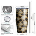 thumbnail image 6 of Leopard Print 20oz Coffee Tavel Tumblers, Stainless Steel Mobile Tumbler, Vacuum Insulated Coffee Mug with Lid, Spill-Proof Travel Cup for Hot & Cold Drinks, 6 of 6