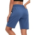 thumbnail image 3 of Rosvigor Womens Athletic Shorts High Waisted Running Workout Shorts for Women Loose Cotton Sweat Shorts with Pockets, 3 of 7