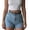 Light Blue, variant on Gsakboxl Cargo Shorts for Men Women High Waist Solid Color Stretch Denim Shorts Classic 5 Pocket Casual Jean Hot Pants Black