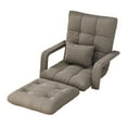 thumbnail image 2 of yuksok Chaise de Sol Réglable Canapé Paresseux Pliant Réglable pour Chambre Balcon Maison Gris Pâle, 2 of 9