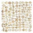 thumbnail image 4 of 100 Uds. Accesorios para colgantes de collar, aleación dorada, colgante artesanal de oro para fabricación de joyas, 4 of 5