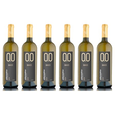 Alternativa Bianco Dry White Alcohol- 0.0% Non-Alcoholic For New and Expecting Mothers From Italy (750ml, 6 Bottles)