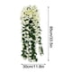 thumbnail image 3 of Flor de seda de pared violeta - Hortensia artificial de 18 cabezas para decoración de ventanas de balcón, 3 of 3