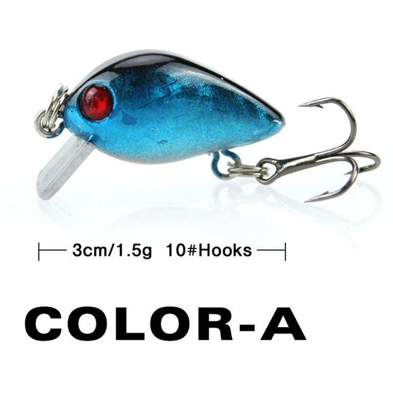 Fishing Lure Bait Mini Minnow 3cm/1.5g Wobblers Crank Bait 10 Colors Artificial Lures, Size: Mini Mino, Other
