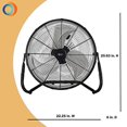 thumbnail image 2 of Howard Berger CZHV18B Ventilateur de Berceau 18 Pouces à 3 Vitesses, 2 of 3