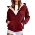 thumbnail image 2 of Veste à Capuche Zippée Chaude pour Femmes pour un Usage Quotidien Décontracté en Automne et Hiver, 2 of 4