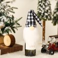 thumbnail image 5 of 3 piezas Rudolph tapa de botella enrejado sin rostro viejo cubierta de botella de cerveza suministros de Navidad Rudolph tapa de botella enrejado sin rostro viejo cubierta de botella de cerveza decoración de restaurante Rojo Verde, 5 of 5