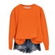 thumbnail image 5 of Sudadera Meitianfacai para niñas y bebés, sudadera básica lisa, sudadera tipo túnica, suéteres de cuello redondo y manga larga, tops tipo pulóver, ropa de otoño e invierno, sudadera naranja para, 5 of 7