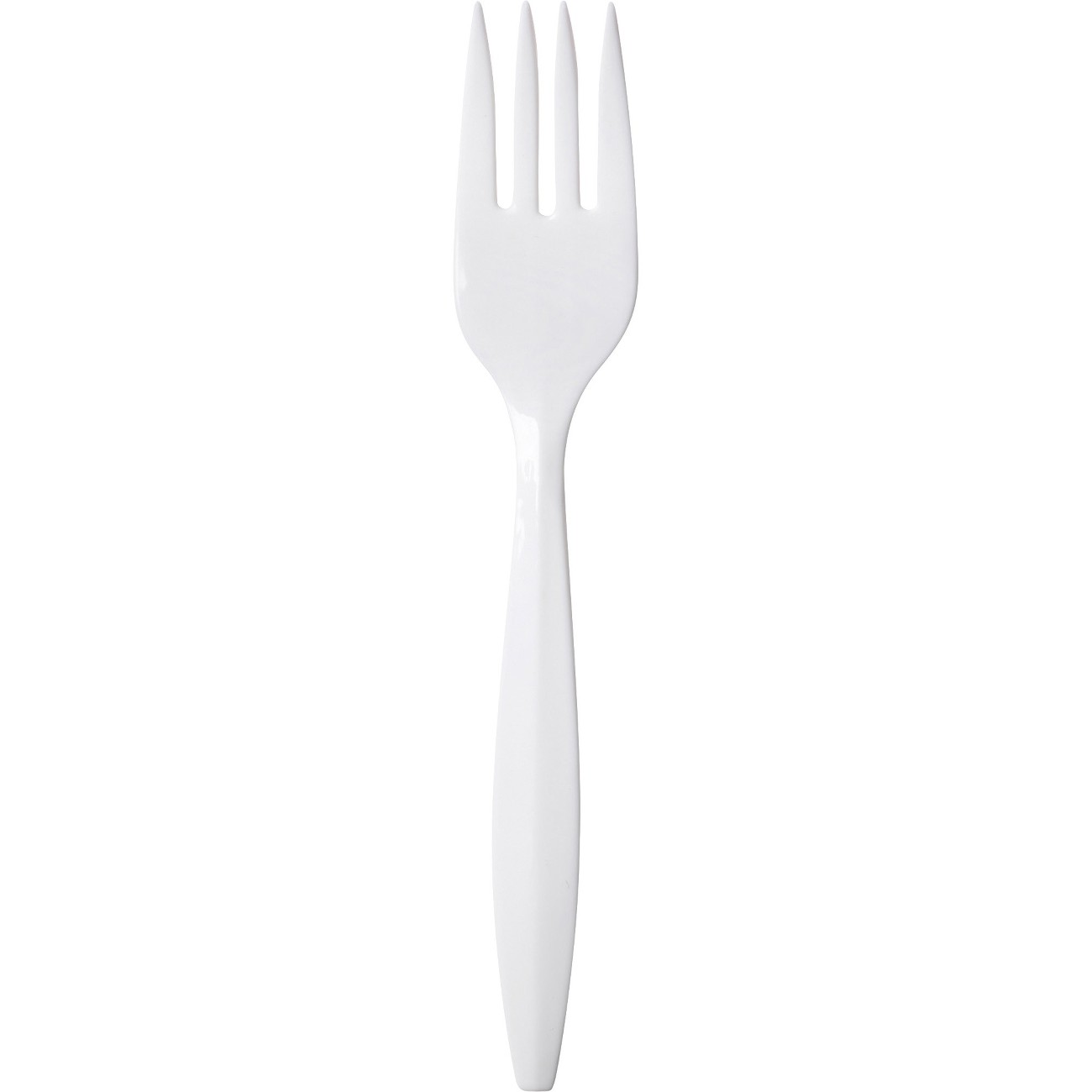 Dixie Plastic Cutlery, Mediumweight Forks, White, 1,000/Carton