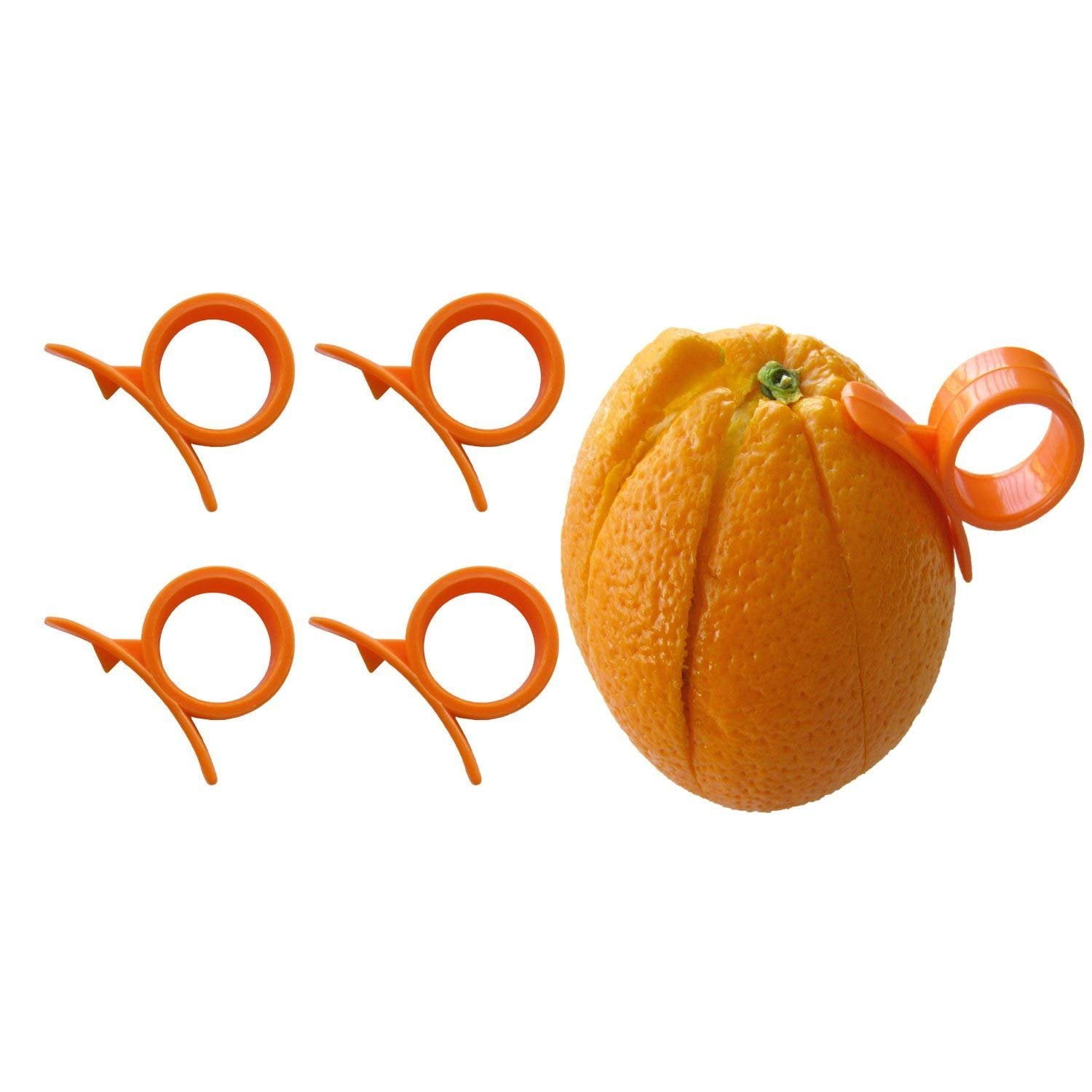 5Pc Orange Citrus Opener Peeler Plastic Slicer Cutter Kitchen Gadget Tool Useful 