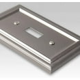 Continental Double Rocker Cast Metal Wallplate Satin Nickel Finish