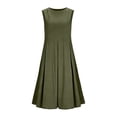 thumbnail image 6 of IUYRTFE Women's Loose Fit Sleeveless Tank Dress with Pockets Cotton Linen Blend Casual Summer Midi Dress, 6 of 6
