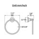 thumbnail image 5 of Toallero de aro de latón antiguo, soporte para toallas, accesorios de baño, toallero redondo cepillado para ducha, montado en la pared, 5 of 5