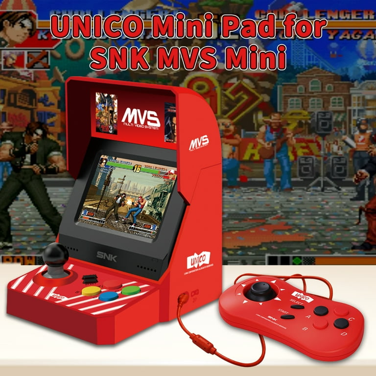 UNICO SNK Mini Controller Red, Wired Gamepad for MVS Mini