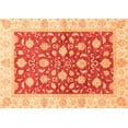 thumbnail image 1 of Ahgly Company Machine Washable Indoor Rectangle Oriental Orange Traditional Area Rugs, 6' x 9', 1 of 4