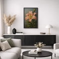 thumbnail image 5 of Framed Canvas Print Lily Flower Wall Art Vintage Botanical Decorative for Living Room Bedroom - 16"x24" BLACK, 5 of 8