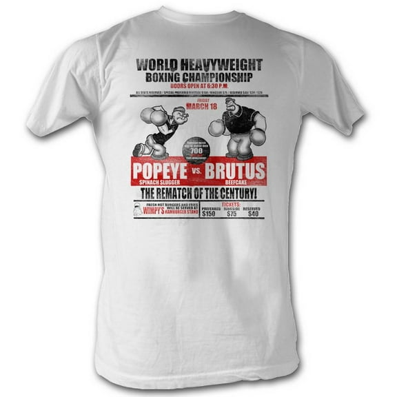 Popeye Comics Popeye Vs. Brutus Adult Short Sleeve T Shirt