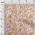 thumbnail image 1 of oneOone Polyester Lycra Pink Fabric Stripe|Leaves & Floral Artistic Sewing Material Print Fabric By The Yard 56 Inch Wide, 1 of 4