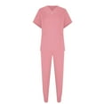 thumbnail image 3 of Hanen Scrubs for Women Set Modern V Neck Scrub Top & Cargo Pants Nursing Scrubs with 6 Pockets, 3 of 4