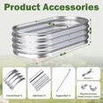 thumbnail image 6 of UNTIMATY Galvanized Raised Garden Beds Outdoor 2 pack 4×2×1ft Metal Raised Garden Bed for Gardening Gifts, Galvanized Steel Planter Box for Vegetables, Silver, 6 of 8