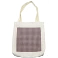 thumbnail image 1 of Geometric Tote Bag, Abstract Lines with Curvy Oval Shapes Traditional Chain Motifs Retro Style, Cloth Linen Reusable Bag for Shopping Books Beach and More, 16.5" X 14", Cream, by Ambesonne, 1 of 2