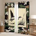 thumbnail image 2 of Manfei Vintage Camouflage Black Out Curtains,Mallard Duck Curtains Pack of 2 (42x63 Each),Beige Green Camo Bedroom Curtains For Men Women,Ultra Soft Home Decor, 2 of 6