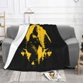 thumbnail image 2 of XMXT Flannel Throw Blanket for Couch, Warm Yellow Sasquatch Print Bed Sofa Decor Blankets for Home Bedroom, 50 x 40 inches, 2 of 9