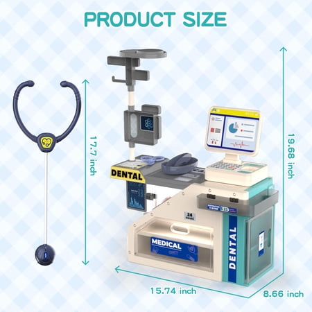 JoyStone Toy Doctor Kit, Interactive Pretend Play Medical Set with Lights & Sounds, Educational Toy for Boys & Girls, Ages 3-5