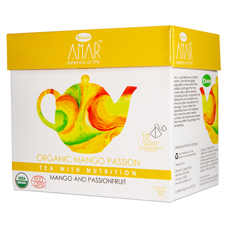 Organic Mango Passion, Mango and Passionfruit, Pyramid Teabags, 12 ct.