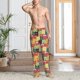 thumbnail image 2 of Fotbe Cute Cartoon Cat Pantalones de Pijama para Hombre, Pantalones de Dormir, Pantalones de Casa con Cintura Ajustable y Bolsillos-3X-Large, 2 of 6