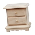 thumbnail image 4 of Mesita de noche de madera a escala 1:12, casa de DIY para muñecas, decoración de dormitorio, mesitas de noche para niñas, 4 of 9