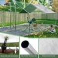 thumbnail image 2 of 10 x 13FT Large Metal Chicken Coop with Waterproof Cover, Walk-in Metal Poultry Cage Spire Shaped Chicken Coop Run, Chicken Run with Anti-UV Cover for Outdoor Backyard Farm, 2 of 9