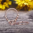 thumbnail image 5 of Princess Cut 1.75 Carat Morganite Engagement Ring Set On 10k Rose Gold Diamond Matching Band Promise Ring Milgrain Anniversary Gift Bridal Ring, 5 of 6