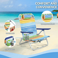 thumbnail image 6 of WaleafBackpack Beach Chairs for Adults, Folding Heavy Duty Camping Chair with Large Pockets and Cup Holder, 6 of 7