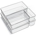 thumbnail image 1 of Bandejas organizadoras de plástico Criusia Clear, paquete de 6, 1 of 7