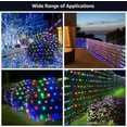 thumbnail image 2 of Christmas Net Lights 96 LED 6.5ft x 9.8ft Outdoor Christmas Bush Lights with 8 Modes, Connectable, Waterproof and Durable for Trees, Bushes, Christmas Decorations, Multicolor, 2 of 8