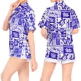 thumbnail image 3 of HAPPY BAY Women's Button Down Blouses Casual Summer Beach Party Short Sleeve Vacation Blouse Shirt Button up Hawaiian Shirts Tank Top Women XL Aloha Turtle, Royal Blue, 3 of 5