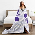 thumbnail image 5 of Mount Union Purple Fleece Blanket, Very Soft Microfiber Flannel Blanket for Couch Warm and Cozy for All Seasons, 5 of 6