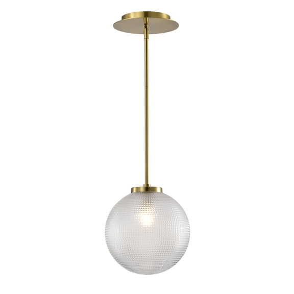 Sokix 9.8 in. 1-Light Indoor Brass Finish Pendant Light