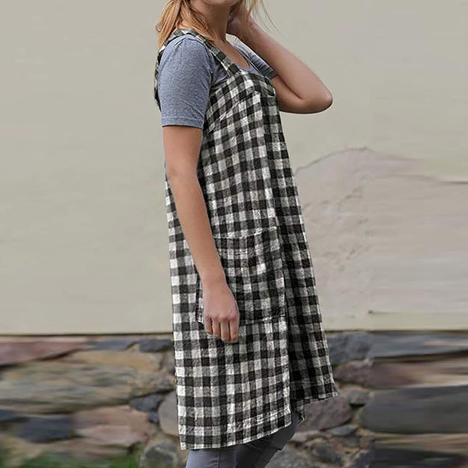 Black pinafore womens hotsell