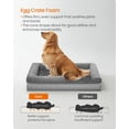 thumbnail image 3 of Feandrea Cama para Perros, Cama Ortopédica para Perros, Cama para Perros Grande, Impermeable, Funda Extraíble y Lavable, Sofá para Perros con Fondo Antideslizante, Bordes Elevados, 36 x 28 x 8 Pulgada, 3 of 5