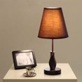 thumbnail image 2 of 1pc Wood Cloth Art Desk Lamp Style Desktop Lamp Table Lamp Creative Desk Lamp for Home with US Plug (Brown without Bulb), 2 of 5