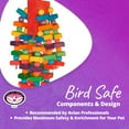 thumbnail image 7 of Super Bird Creations SB439 Beakasaurus Bird Toy - Vibrant Bird Toy for Macaws, Parrots, Eclectus & African Greys with Chewable Elements - Perfect Toy for Beak Health - Large to XL Bird Size, 7 of 7