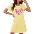 thumbnail image 4 of WJHWSX Womens Nightgown,Nightgowns for Women,Soft,Easy Care,Printed,Yellow,XL(US:10), 4 of 5