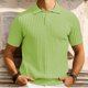 thumbnail image 1 of pstuiky Camisas casuales de manga corta para hombre, Blusa informal de punto con cuello vuelto, manga corta y color liso para hombre camisas casuales para hombre l, 1 of 8
