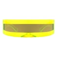 thumbnail image 2 of Futuristic Cyclops Shield Sunglasses Mirror Mono Lens Rectangle Neon Green UV400, 2 of 4