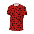 thumbnail image 6 of Wukai Ladybug Pattern Print Men's Short-Sleeved Mesh T-Shirt,Quick-Dry Short Sleeve Workout T-Shirt-Large, 6 of 8