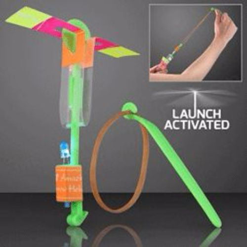 esquina seriamente enfermero Slingshot Flying Helicopter with Multicolor LED - Walmart.com