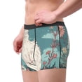 thumbnail image 2 of Honeii Celestial Cat And Flowers Print Mens Boxer Briefs Breathable,Boxer Brief for Men, Moisture-Wicking Underwear-Large, 2 of 5