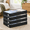 Black-4 Pack-4 Inch Tall-Soft, variant on Black-4 Pack 4.5 Inch Tall-Hard Underbed Storage Chest, Slim Low Profile Organizer for Dorm and Home